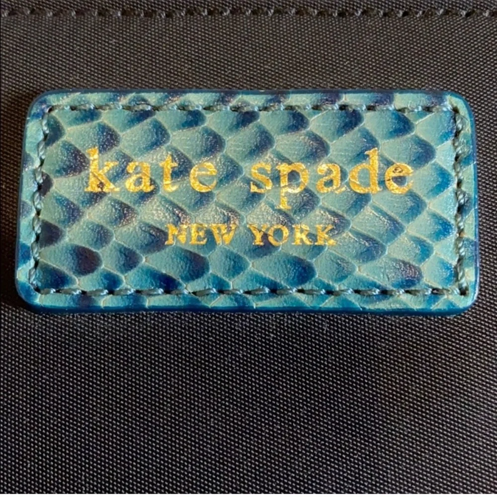 Kate Spade Black mini Tote with Teal Accents